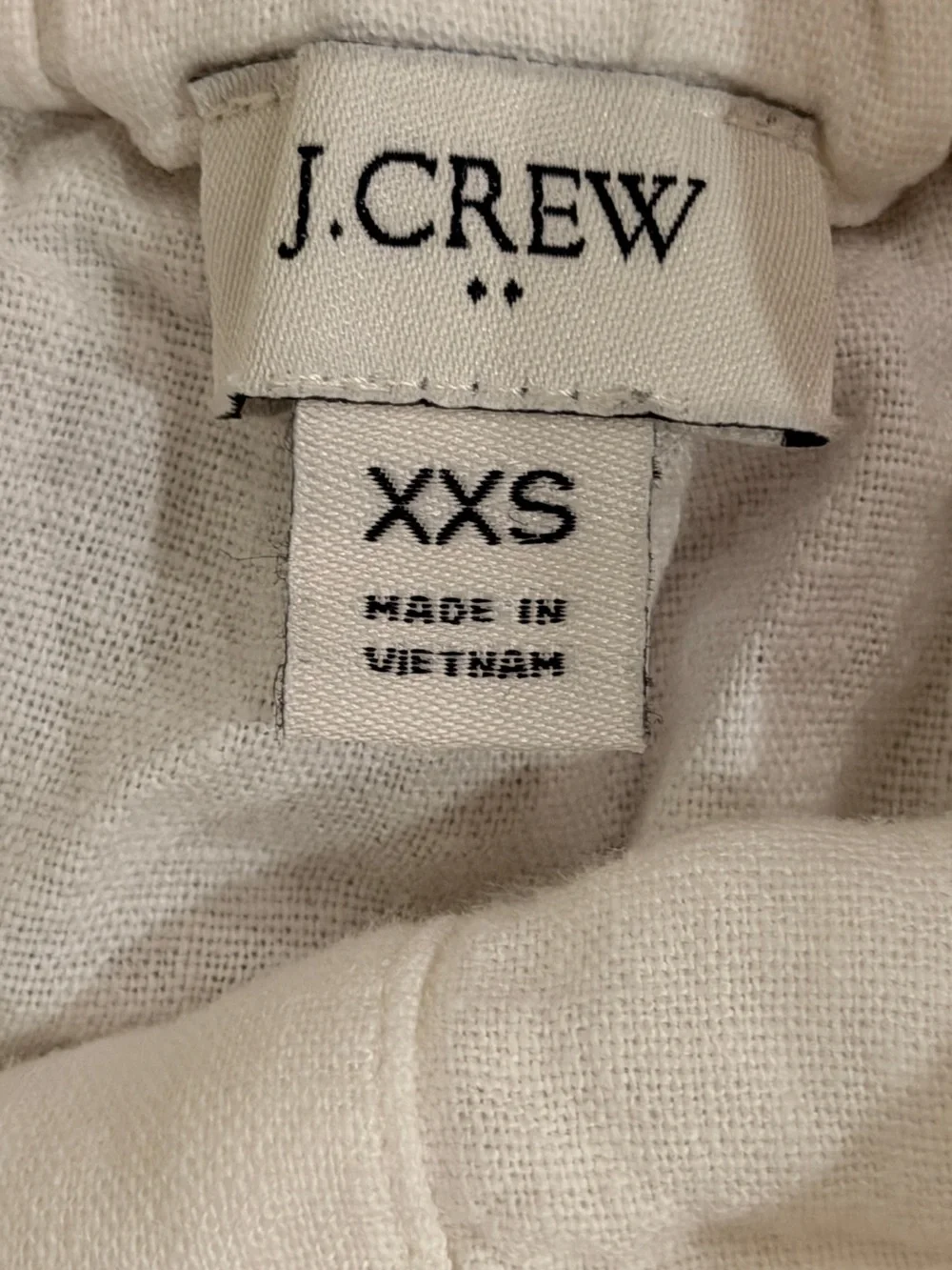 J. Crew White Button-Front Linen-Cotton Camisole